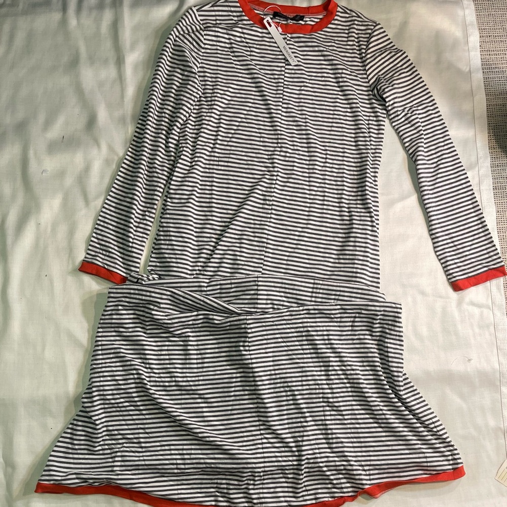 Striped Kids Pajamas with Red Accents